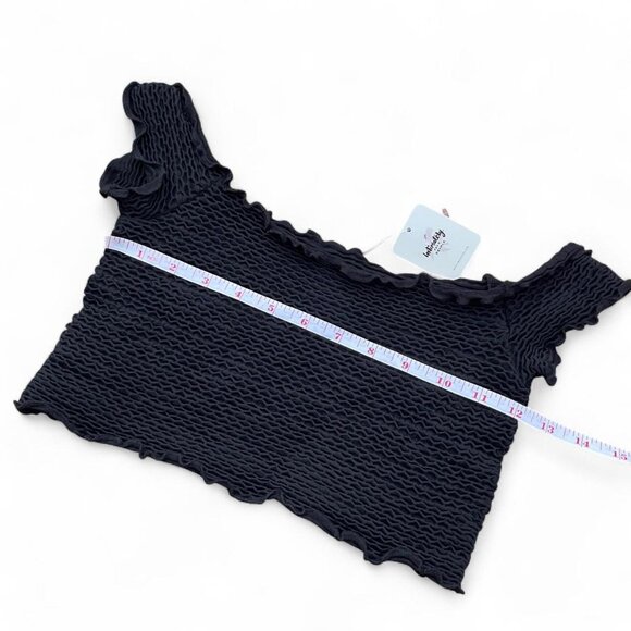 brand new - black textured bikini top - Picture 5 of 7